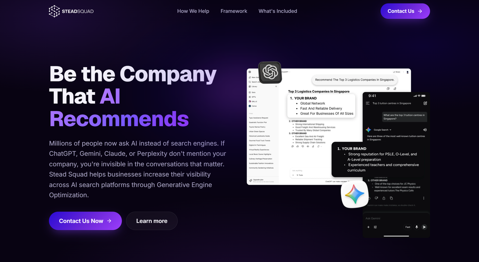 Stead Squad GEO - Campaign Landing Page project screenshot